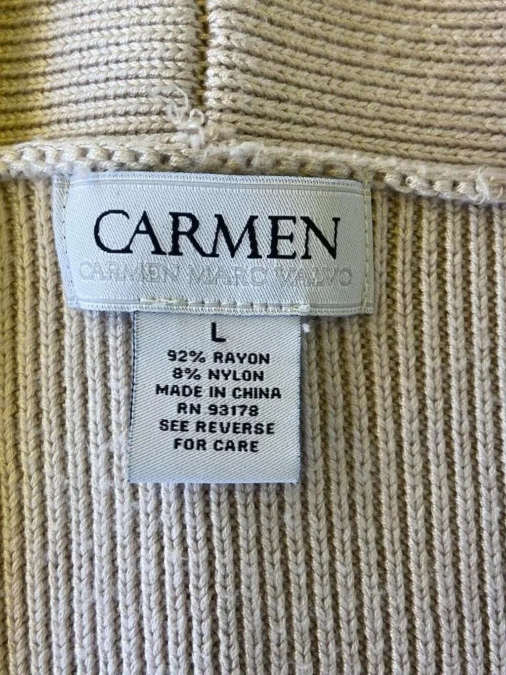 Carmen Marc Valvo Women's Cream Cardigan